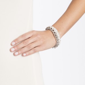 LIGIA DIAS -@ Bracelet chaîne, ruban et perles